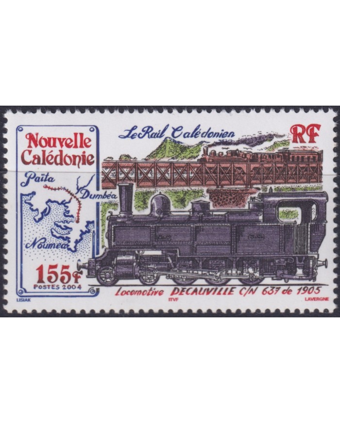 F-EX50335 NEW CALEDONIE MNH 2004 RAILROAD RAYLWAYS LOCOMOTIVE TRAIN.