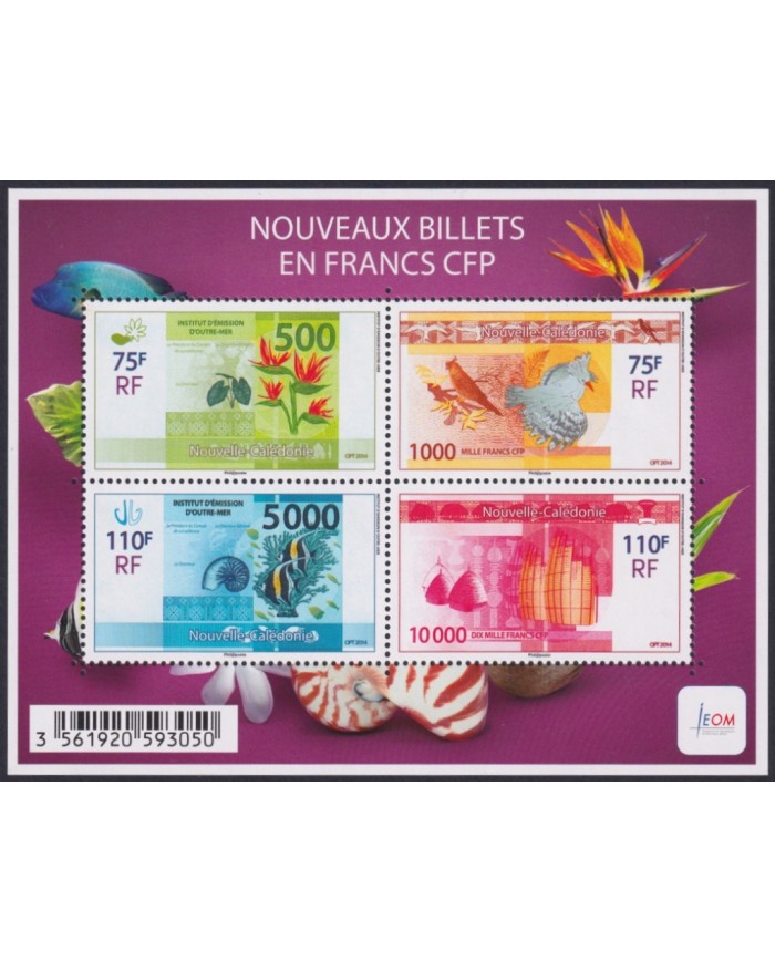 F-EX50386 NEW CALEDONIE MNH 2014 NEW BANKNOTES MARINE WILDLIFE.