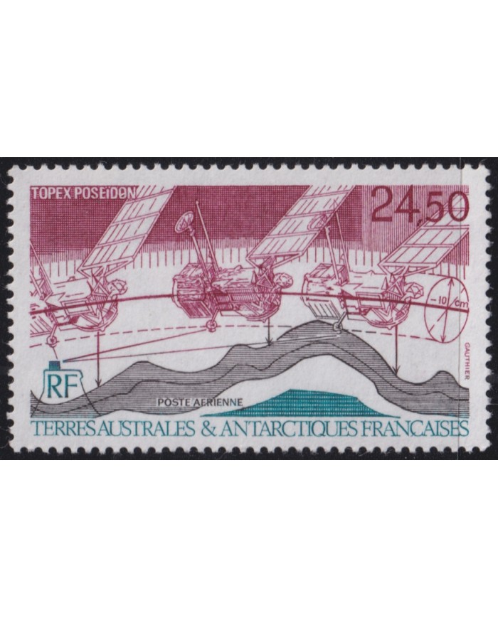 F-EX50303 TAAF ANTARCTIC MNH 2007 SATELLITE POSEIDON TOPEX MAPING.