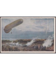 F-EX50396 GERMANY 1915 ZEPPELIN POSTCARD. DAMAGE.