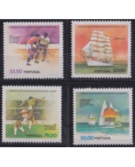 F-EX49499 PORTUGAL MNH 1982 BIG SPORT EVENTS SAILING SHIP SOCCER CHAMPIONSHIP.