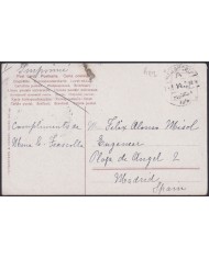 F-EX45329 EGYPT 1911 POSTCARD MOUSSIN CALLING THE PLAYERS TO SPAIN.