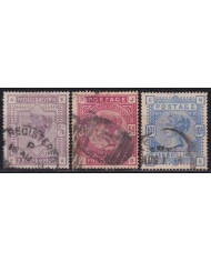 F-EX45819 UK GREAT BRITAIN UNITED KINGDOM 1883 2/6, 5/, 10/ HIGHT VALUE.
