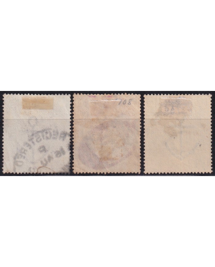 F-EX45819 UK GREAT BRITAIN UNITED KINGDOM 1883 2/6, 5/, 10/ HIGHT VALUE.
