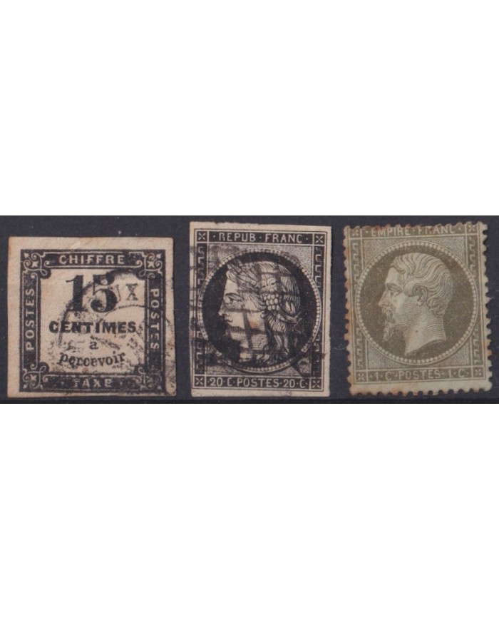 F-EX45830 FRANCE CLASSIC STAMPS LOT HIGHT VALUE 1c UNUED +300€.
