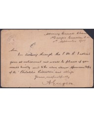 F-EX48624 GRENADA 1901 POSTAL STATIONERY CARD TO ENGLAND UK.