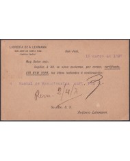 F-EX48633 COSTA RICA 1901 BOOK LIBRARY SPECIAL CARD TO BARCELONA, SPAIN.