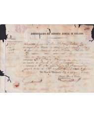 E6519 SPAIN ANTILLES 1849 DEPOSITO JUDICIAL DE ESCLAVOS SLAVERY SLAVE.