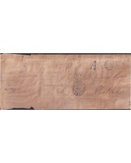 E6529 SPAIN ESPAÑA 186? “A” ABONO COVER TO SPANISH ANTILLES HAVANNA. RARE!!!.