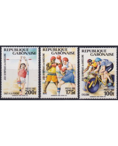 F-EX49477 GABON MNH 1992 OLYMPIC GAMES BARCELONA ATHLETISM BOXING CYCLING.