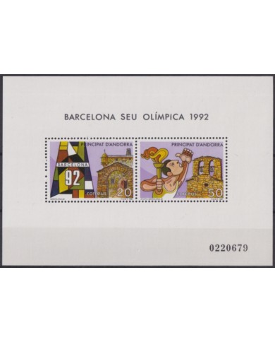 F-EX49448 ANDORRA MNH 1992 OLYMPIC GAMES BARCELONA ATHLETISM TOURCH.