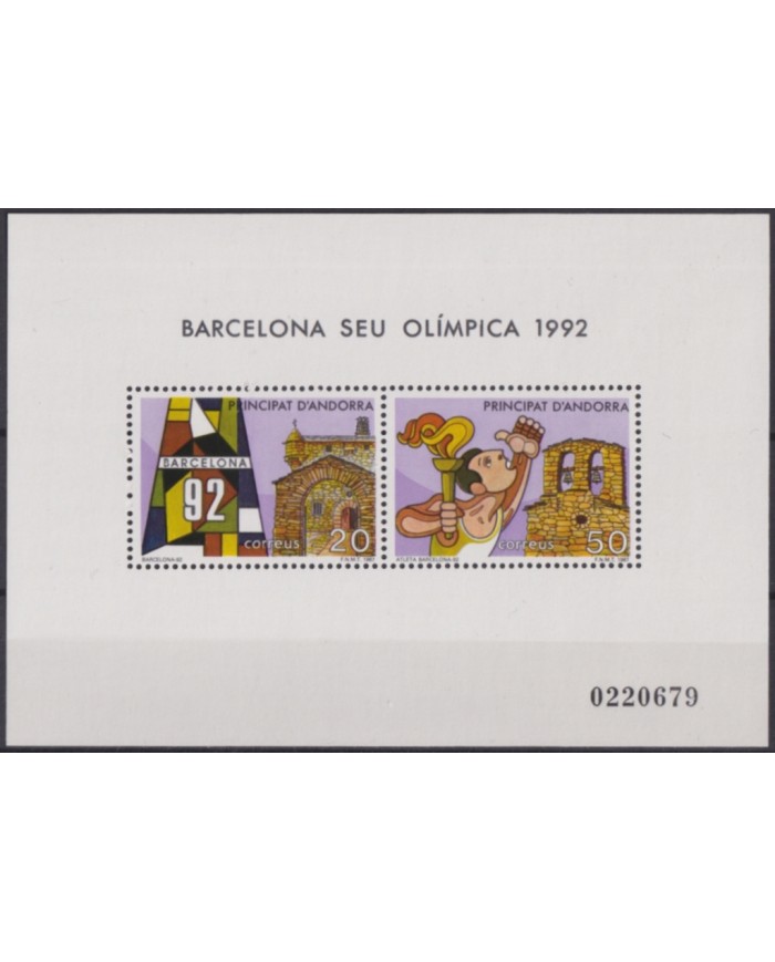 F-EX49448 ANDORRA MNH 1992 OLYMPIC GAMES BARCELONA ATHLETISM TOURCH.