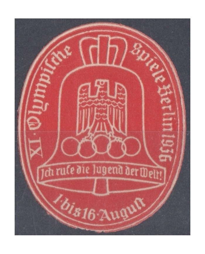 F-EX3693 GERMANY DEUTSCHLAND OLYMPIC 1936 BERLIN poster stamp. ORIGINAL GUM.