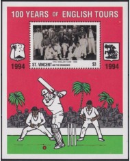 F-EX49560 ST VINCENT MNH 1985 WORLD CRICKET CHAMPIONSHIP CLUB CENTENARY.