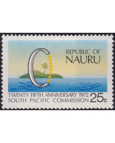 F-EX50025 NAURU MNH 1972 25th ANNIV PACIFIC COMMISSION LANDSCAPE.