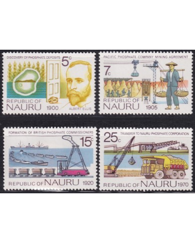 F-EX50044 NAURU MNH 1975 PHOSPHATE MINNING ALBERT ELLIS DISCOVERY.