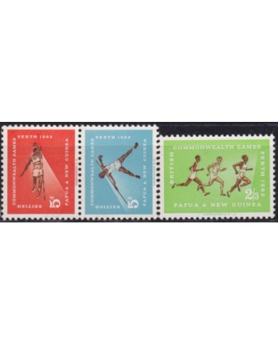 F-EX50007 PAPUA NEW GUINEA MNH 1962 COMMOLWEALTH GAMES ATHLETISM.