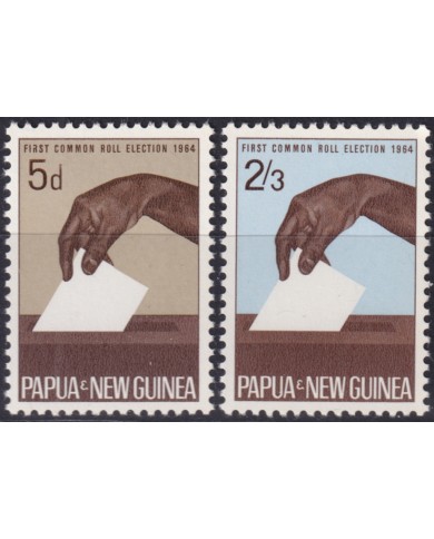 F-EX50008 PAPUA NEW GUINEA MNH 1964 FIRST COMMON ROLL ELECTION VOTE.