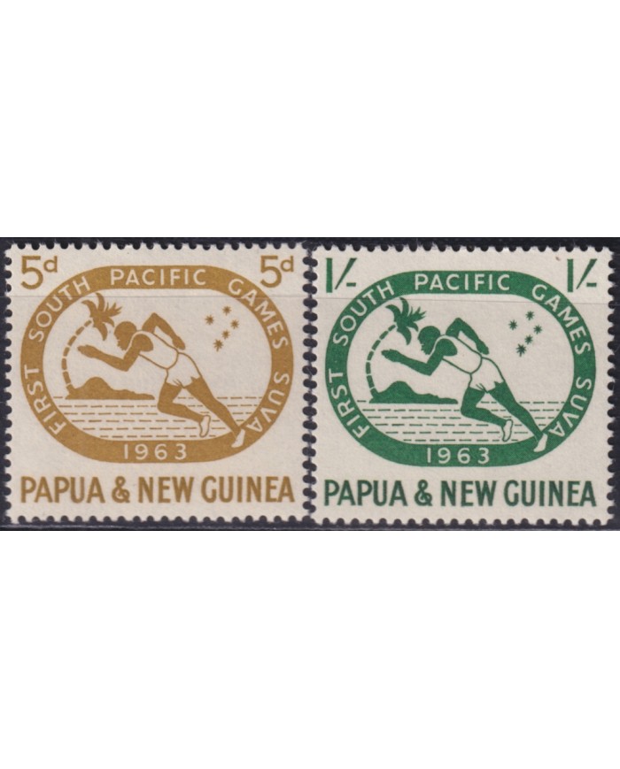 F-EX50011 PAPUA NEW GUINEA MNH 1963 SOUTH PACIFIC GAMES ATHLETISM.