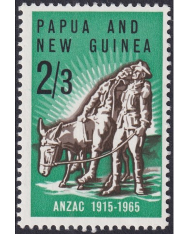 F-EX50013 PAPUA NEW GUINEA MNH 1965 ANZAC COW.