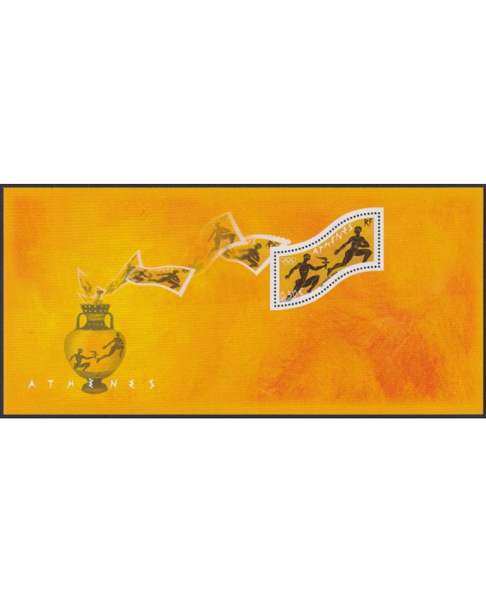 F-EX49806 FRANCE MNH 2004 OLYMPIC GAMES ARCHEOLOGY POTTERY SHEET.