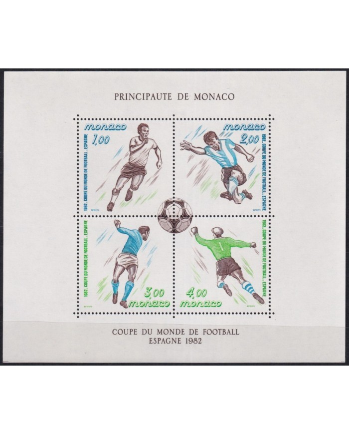 F-EX50574 MONACO MNH 1982 WORLD CUP SOCCER FOOTBALL SPAIN ESPAÑA.