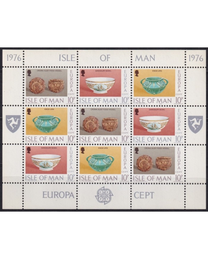 F-EX50576 ENGLAND UK MAN IS MNH 1976 ART POTTERY ARCHEOLOGY EUROPA CEPT.