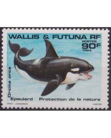 F-EX50581 WALLIS & FUTUNA Is MNH 1984 SEA MARINE WILDLIFE ORCA FISH.