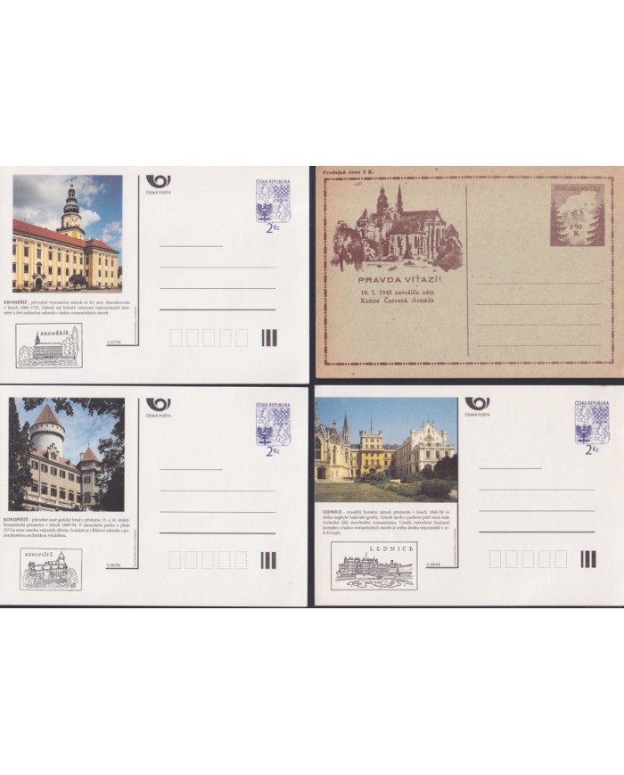 F-EX47754 CZECHOSLOVAKIA POSTAL STATIONERY S. XX. 14 DIFFERENTS.