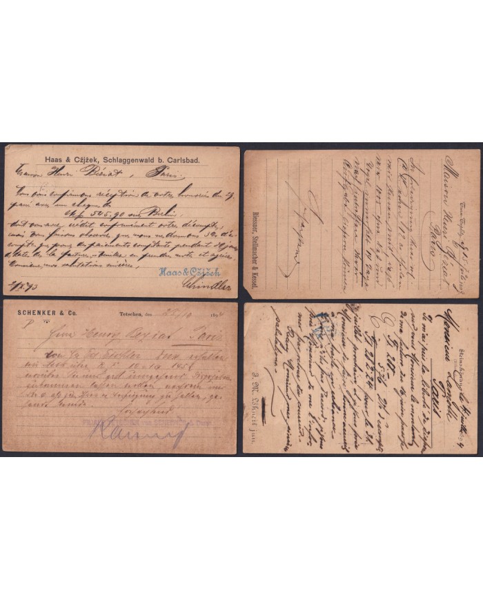 F-EX47767 AUSTRIA POSTAL HISTORY S.XIX 5 DIFFERENTS.