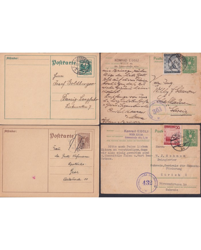 F-EX47768 AUSTRIA POSTAL STATIONERY S.XIX – XX. 27 DIFFERENTS.