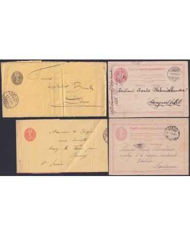 F-EX47776 SWITZERLAND POSTAL STATIONERY S.XIX – XX. 27 DIFFERENTS.