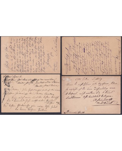 F-EX47777 GERMANY WURTTEMBERG POSTAL STATIONERY LOT OF 6 DIFFERENT.