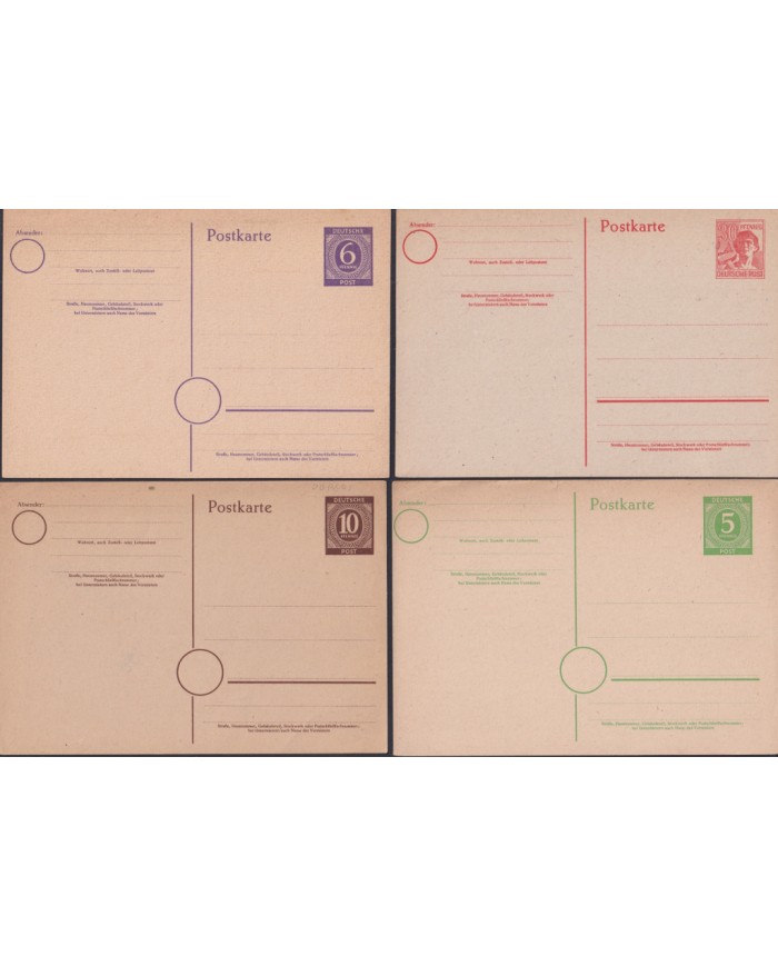 F-EX47790 GERMANY POSTAL STATIONERY OCCUPATION.11 DIFFERENTS