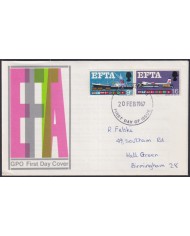 F-EX51199 UK ENGLAND FDC 1967 UK EFTA SHIP AIRPLANE AVION BIRMINGHAM POSTMARK.