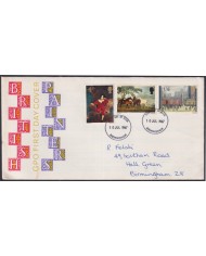 F-EX51205 UK ENGLAND FDC 1967 UK ART PAINTERS PAINTING BIRMINGHAM POSTMARK.