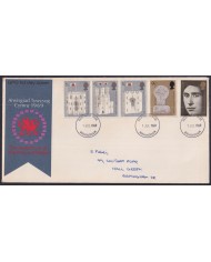 F-EX51220 UK ENGLAND FDC 1969 UK INVESTITURE OF THE PRINCE OF WALES CASTLE.