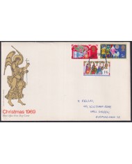 F-EX51225 UK ENGLAND FDC 1969 CHRISTMAS NAVIDAD NOEL.