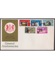 F-EX51227 UK ENGLAND FDC 1970 ANNIVERSARIES FLORENCE NIGHTINGALE MAYFLOWER SHIP.