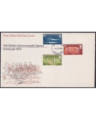 F-EX51229 UK ENGLAND FDC 1970 IX COMMONWEALTH GAMES EDINBURG CYCLING ATHLETISM.