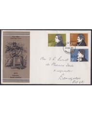 F-EX51235 UK ENGLAND FDC 1971 LITERARY ANNIV WALTER SCOTT THOMAS GRAY KEATS.