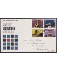 F-EX51236 UK ENGLAND FDC 1971 MODERN UNIVERSITY BUILDING.