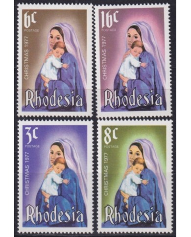 F-EX50156 RHODESIA MNH 1977 CHRISTMAS NAVIDAD MADONNA.