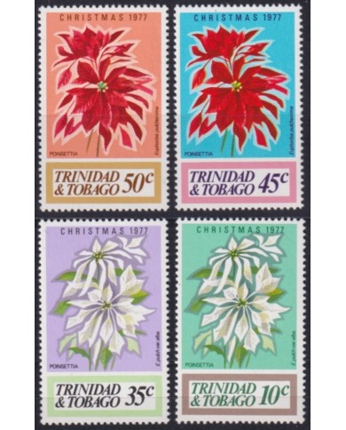 F-EX50157 TRINIDAD & TOBAGO MNH 1977 CHRISTMAS NAVIDAD FLOWER FLORES.