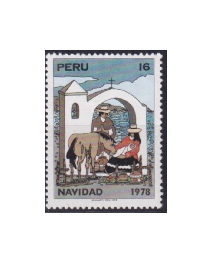 F-EX50585 PERU MNH 1978 CHRISTMAS NAVIDAD DRAWING RELIGION.