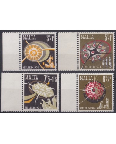 F-EX48362 MALTA MNH 1974 CHRISTMAS NAVIDAD MILLIED.