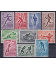 F-EX43674 ITALIA SOMALIA MH 1958 SPORT MOTO CYCLING FOOTBALL ARCHERY BOXING.