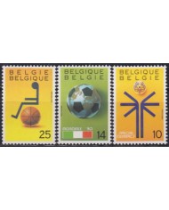 F-EX50174 BELGIUM BELGIQUE MNH 1990 PARALIMPIC GAMES OLYMPIC SOCCER WORLD CUP.