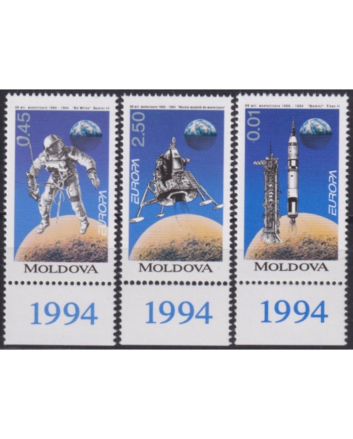 F-EX50067 MOLDAVIA MOLDOVA MNH 1994 EUROPA SPACE SATELLITE ROCKET.