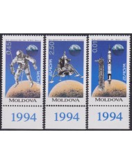 F-EX50067 MOLDAVIA MOLDOVA MNH 1994 EUROPA SPACE SATELLITE ROCKET.